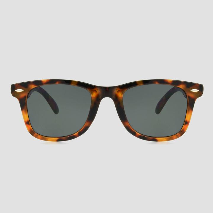 Men's Square Tortoise Shell Print Sunglasses - Original Use Brown