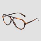 Women's Tortoise Print Aviator Blue Light Filtering Glasses - Universal Thread Brown