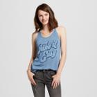 Women's Take It Easy Graphic Racerback Tank Light Blue L - L.o.l. Vintage