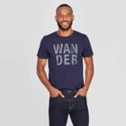 Men's Printed Standard Fit Short Sleeve Crew Neck T-shirt - Goodfellow & Co Navy 2xl,