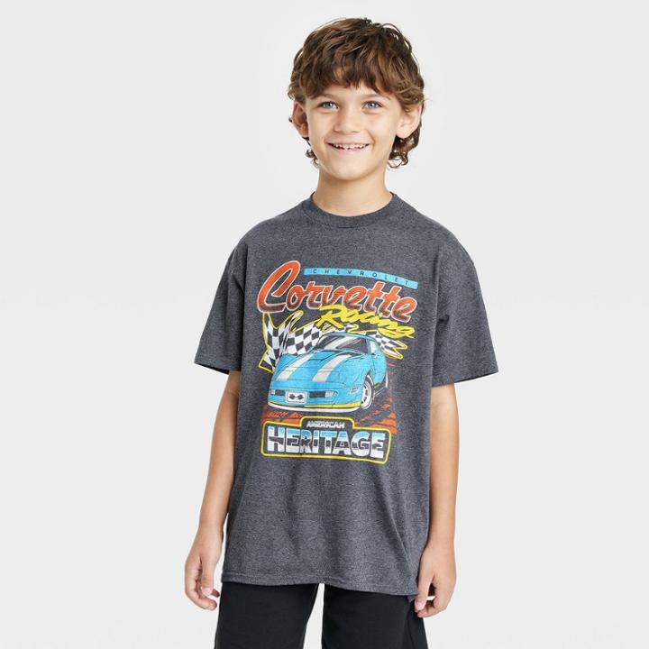 Boys' Chevrolet Short Sleeve Graphic T-shirt - Charcoal Gray