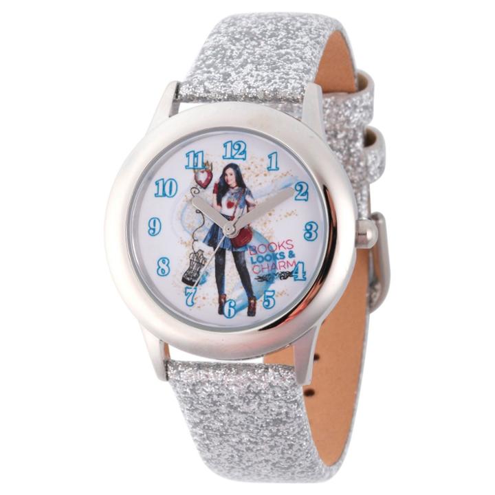Girls' Disney Descendants 2 Evie Tween Stainless Steel Watch - Silver, Silver/silver/silver