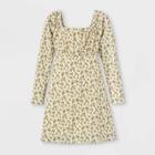 Girls' Floral Long Sleeve Dress - Art Class Ivory