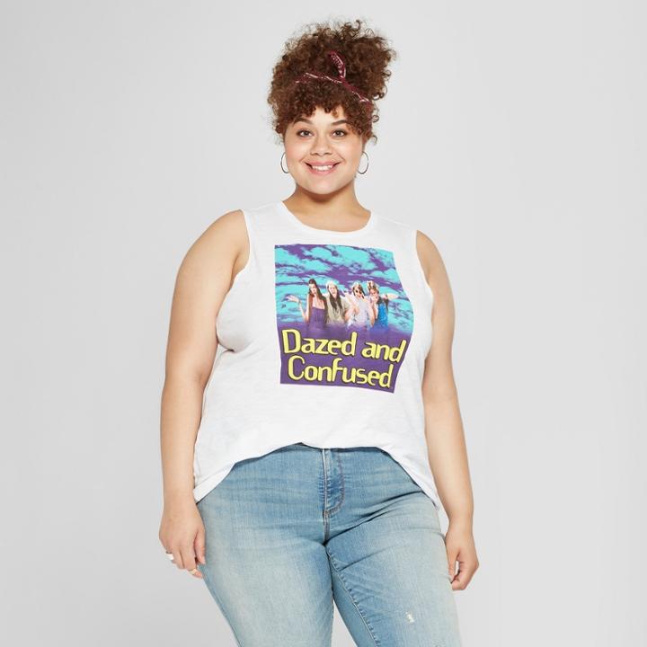 Iml Women's Dazed And Confused Plus Size Muscle Graphic Tank Top (juniors') White