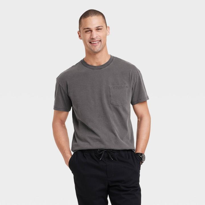 Men's Standard Fit Short Sleeve T-shirt - Goodfellow & Co Hematite