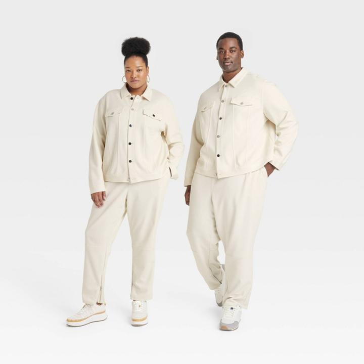 Black History Month Target X Sammy B Adult Plus Size Tricot Straight Trousers - White
