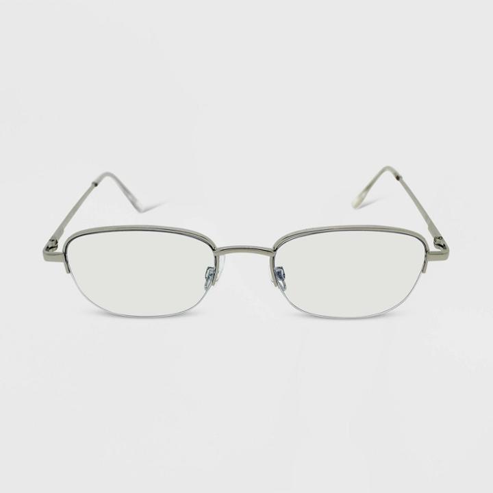 Women's Metal Oval Blue Light Filtering Glasses - Wild Fable