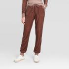 Women's Velour Oil Wash Jogger Pants - Knox Rose Brown
