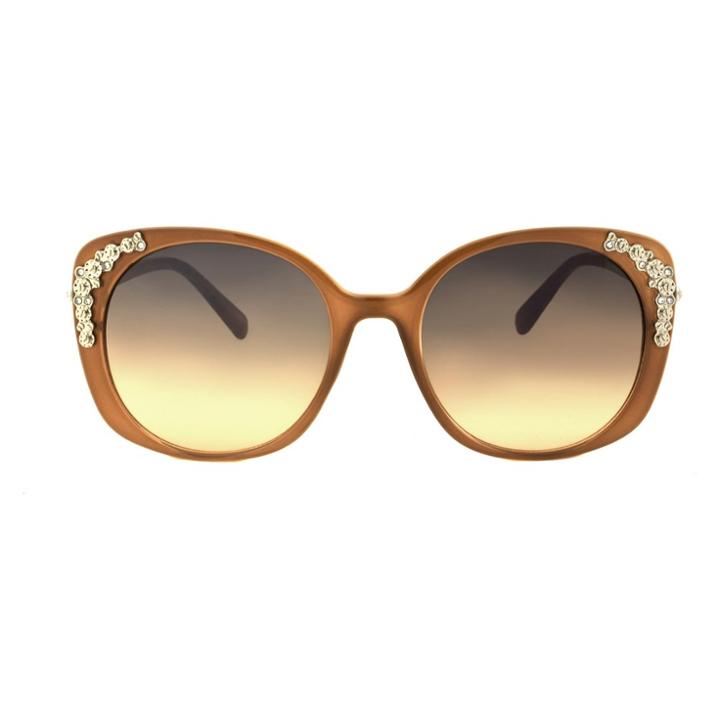 Women's Square Sunglasses With Gems - A New Day Taupe (brown)