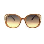 Women's Square Sunglasses With Gems - A New Day Taupe (brown)