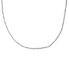 Target Women's Diamond Cut Crystal Like Chain Necklace In Sterling Silver (24),