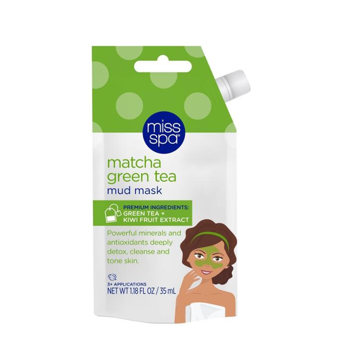 Miss Spa Matcha Green Tea Mud Mask - 4pk/1.18 Fl Oz