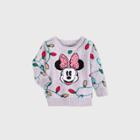 Girls' Disney Minnie Mouse Sweater - Gray 12-18m - Disney