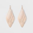 Textured Leaves Fish Hook Earrings - A New Day Gold, Rose Gold
