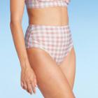 Women's High Leg High Waist Medium Coverage Bikini Bottom - Kona Sol Blush