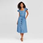 Women's Belted Midi Dress - Who What Wear Blue