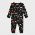 Baby Halloween Dino Skeletons Matching Family Pajama - Hyde & Eek! Boutique Black