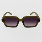 Women's Plastic Square Sunglasses - Wild Fable Olive Green