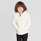 Toddler Girls' 'unicorn' Hooded Sweatshirt - Cat & Jack Cream 12m, Toddler Girl's, White
