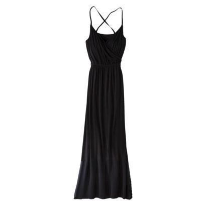 Mossimo Women's Chiffon Blocked Maxi Dress - Black