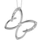 Target 120 Ct. T.w. Round-cut White Diamond Prong Set Butterfly Pendant - White