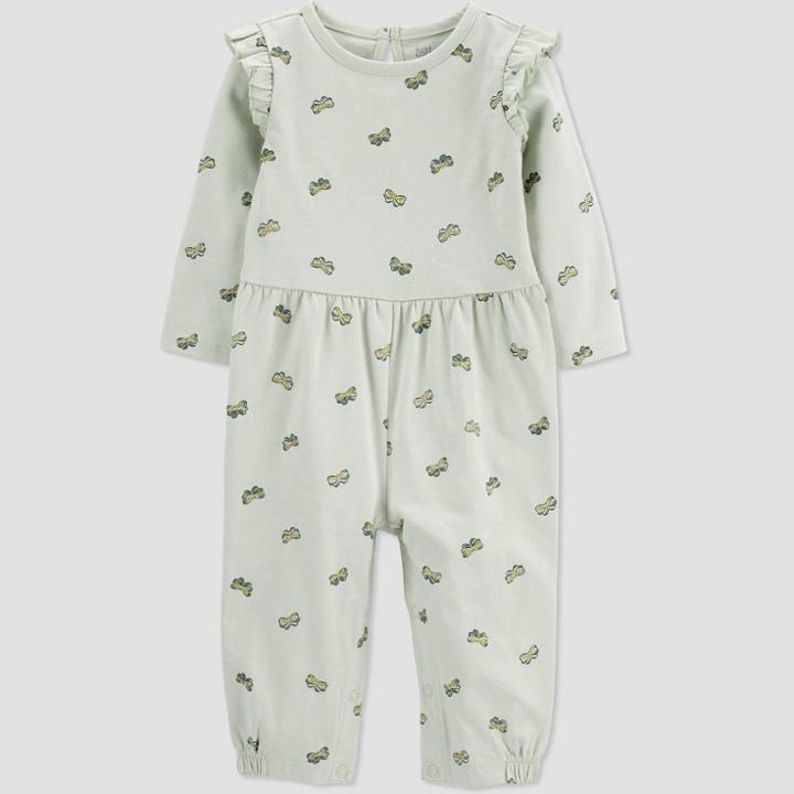 Baby Girls' Butterfly Romper - Just One You Made By Carter's Mint Newborn, Green