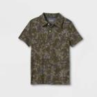 Boys' Camo Print Short Sleeve Polo Shirt - Cat & Jack Green/navy