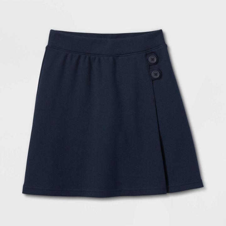 Girls' Pull-on Uniform Knit Skorts - Cat & Jack Navy