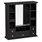 Aiden Lane Blake Over-the-door Jewelry/makeup Mirror/accessory Storage - Black - Aiden