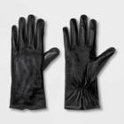 Women's Leather Gloves - A New Day Black
