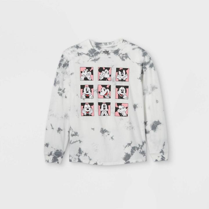 Kids' Mickey Mouse Long Sleeve Graphic T-shirt - Art Class Gray