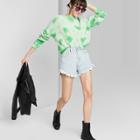 Women's Crewneck Oversized Tie-dye Pullover Sweater - Wild Fable Green Xs, Women's,