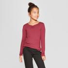 Girls' Long Sleeve Cinched Front T-shirt - Art Class