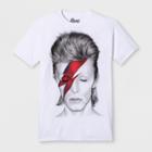 Men's Short Sleeve David Bowie Crew T-shirt - White