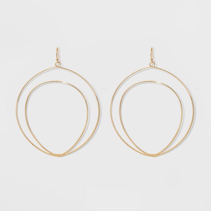 Target Double Circle Hoops Earrings - A New Day Gold