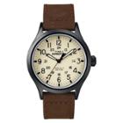 Men's Timex Expedition Scout Watch With Leather Strap - Black/brown T49963jt,