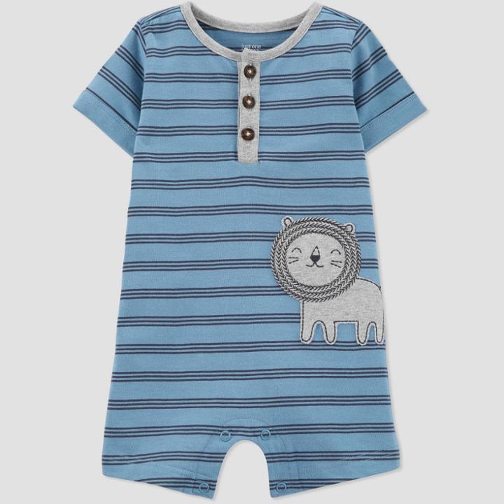 Baby Boys' Lion Romper - Just One You Made By Carter's Teal 3m, Boy's, Blue