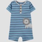 Baby Boys' Lion Romper - Just One You Made By Carter's Teal 3m, Boy's, Blue