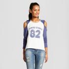 Women's Good Vibes 82 Pullover Raglan Graphic Sweatshirt - Grayson Threads (juniors') White L, Size: