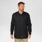 Dickies Men's Big & Tall Original Fit Long Sleeve Twill Work Shirt- Black Xl Tall,