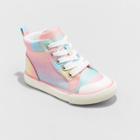 Toddler Girls' Novalee Rainbow Print Zipper Apparel Sneakers - Cat & Jack