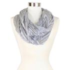 Women's Infinity Fashion Scarf Silver Chevron - Sylvia Alexander