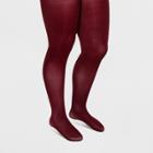 Women's Plus 50d Opaque Tights - A New Day Red
