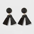 Sugarfix By Baublebar Miniature Tassel Drop Earrings - Black, Girl's