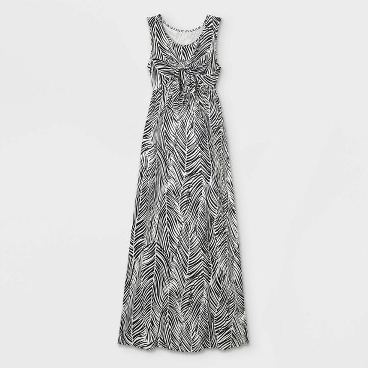 Sleeveless Tie-front Nursing Maternity Dress - Isabel Maternity By Ingrid & Isabel Navy Floral Print