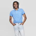 Men's Standard Fit Short Sleeve Jersey Polo Shirt - Goodfellow & Co Blue Raindrop
