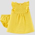 Baby Girls' Eyelet Dress - Just One You Made By Carter's Yellow