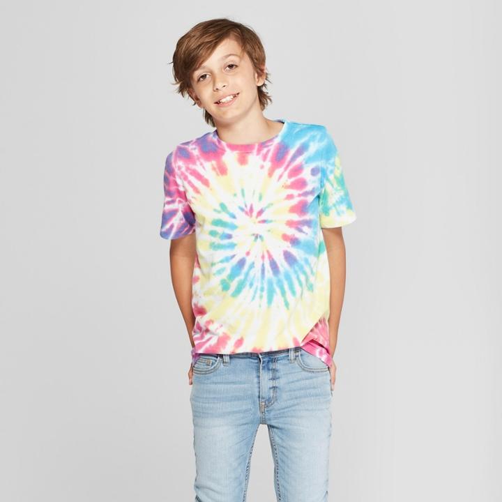 Boys' Tie Dye Short Sleeve T-shirt - Art Class S,