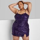 Women's Plus Size Sequin Slip Dress - Wild Fable Purple