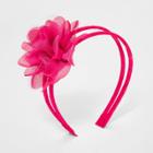 Girls' Mesh Flower Headband - Cat & Jack Fuchsia (pink)